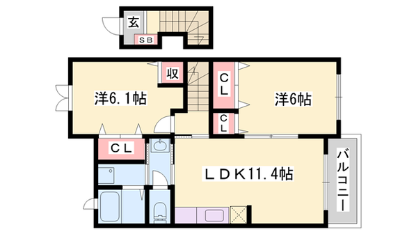 ヴィラ・カルティベートの物件間取画像